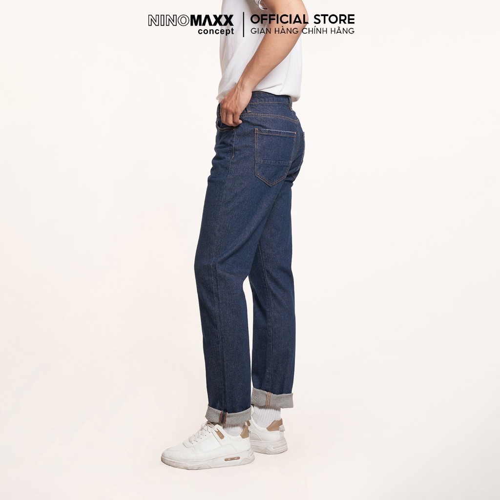 Quần Jean Nam Dáng Suông Ống Đứng Chất Cotton Co Giãn Thoải Mái NINOMAXX 2407021