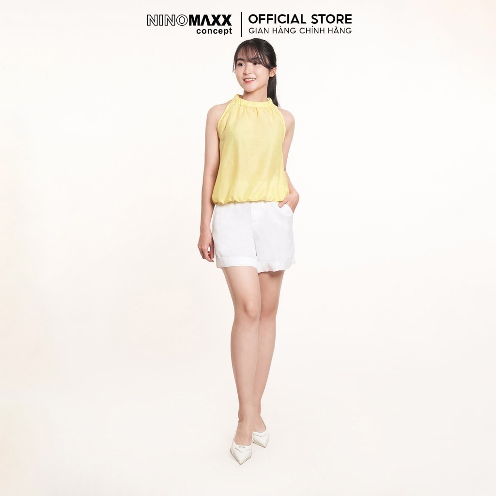 Áo Nữ Cổ Yếm Vàng Pastel NINOMAXX 2408024