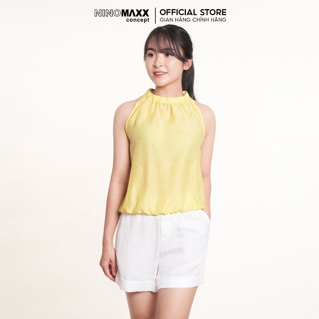 Áo Nữ Cổ Yếm Vàng Pastel NINOMAXX 2408024