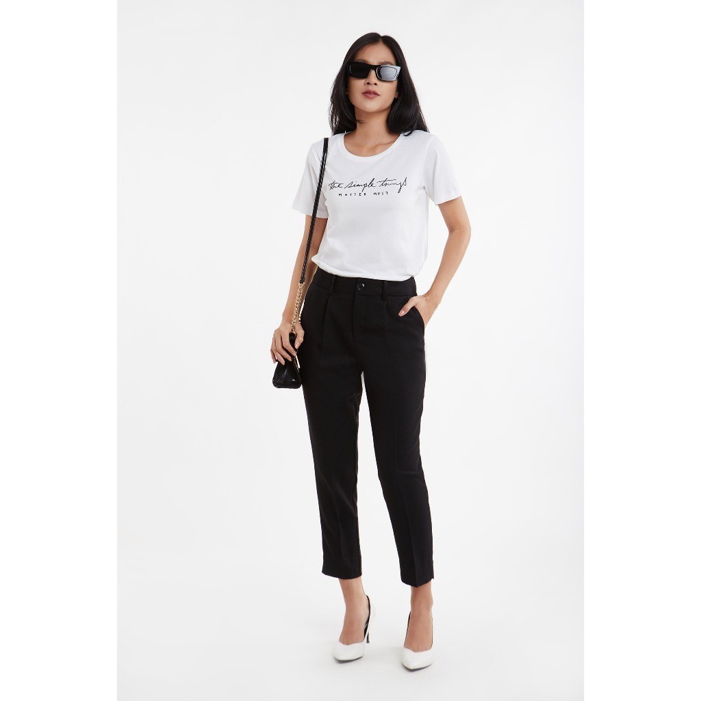 [CÒN SIZE S] Quần Tây Đen Nữ Nano Ống Đứng N&M Thương Hiệu NINOMAXX 2001012