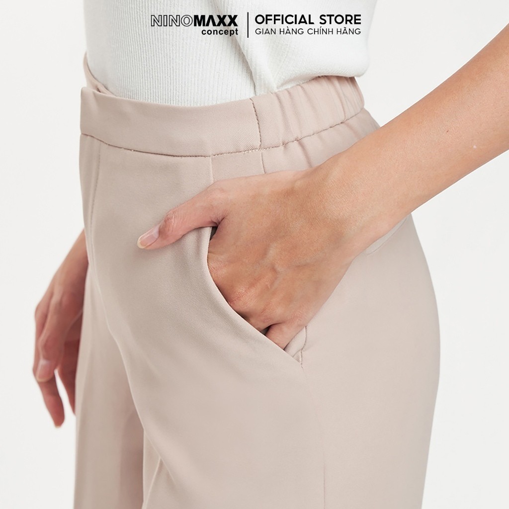 [CÒN NÂU] Quần Tây Thời Trang Nữ Ống Rộng NINOMAXX 2212039