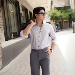 Áo Sơ Mi Sọc Nam Tay Dài Sơ Mi Công Sở NINOMAXX Thương Hiệu N&M 2011072