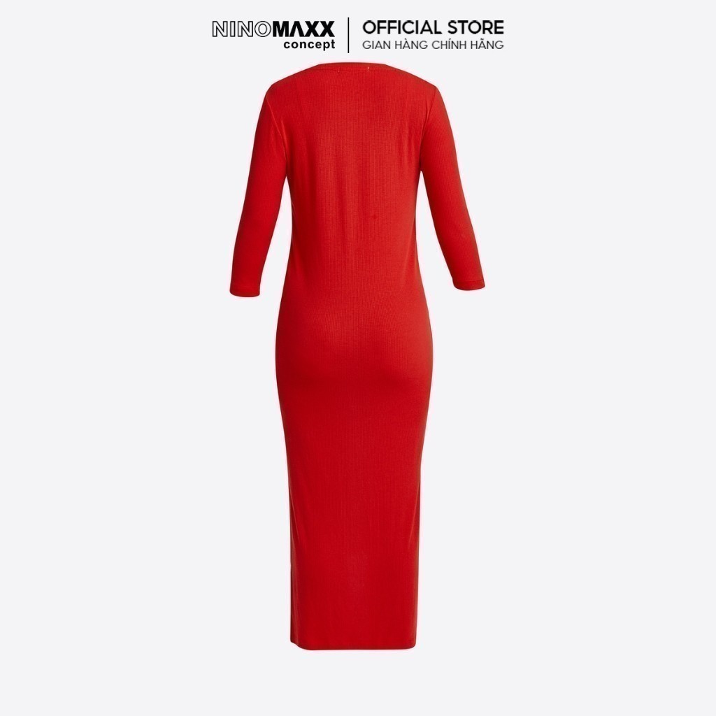 [CÒN SIZE S, M] Đầm Nữ Dáng Dài Thun Trơn NINOMAXX 1806083