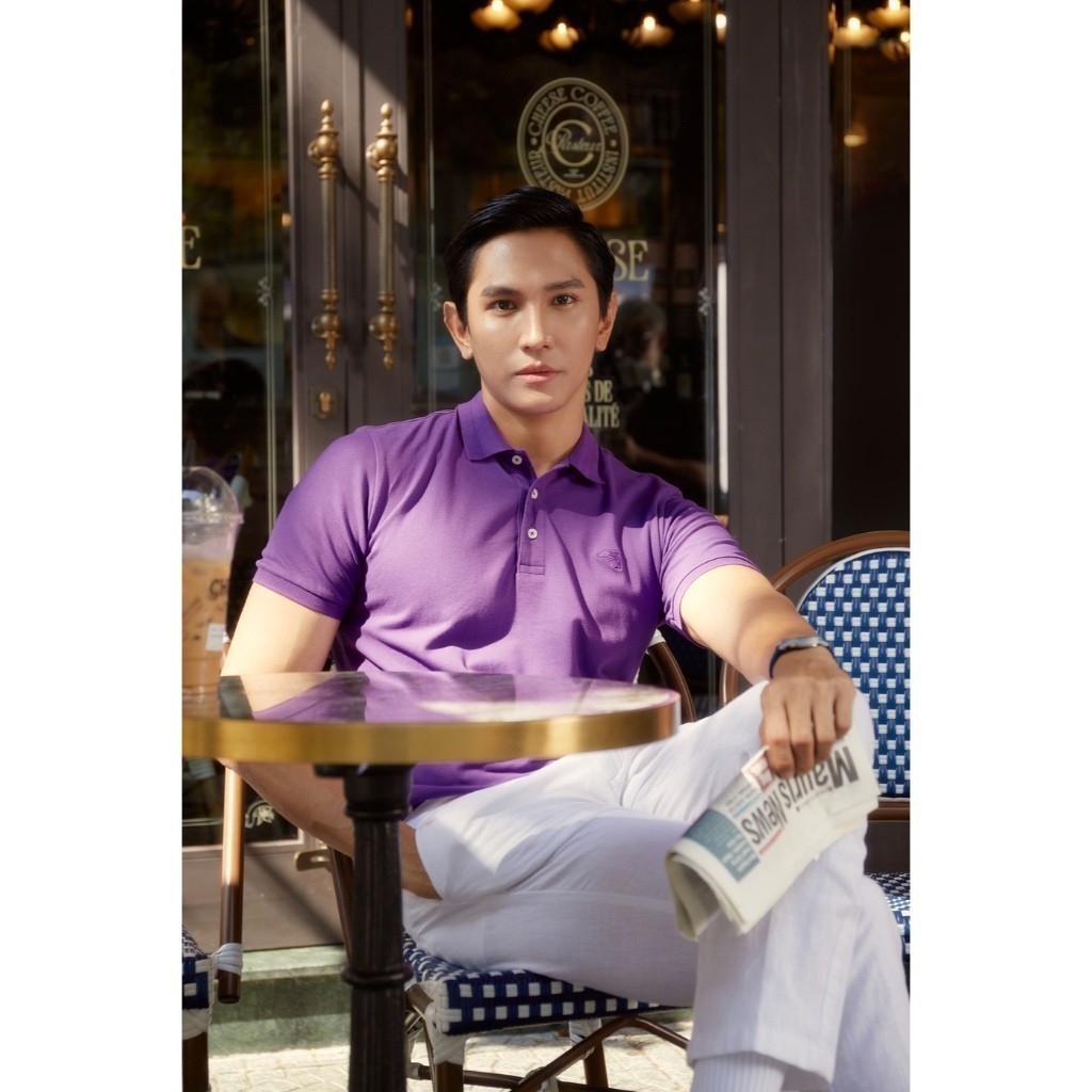 [CÒN CAM, TÍM, XANH DƯƠNG, XANH LÁ] Áo Polo Nam Premium Cá Heo Nano Đứng Form NINOMAXX 2305008