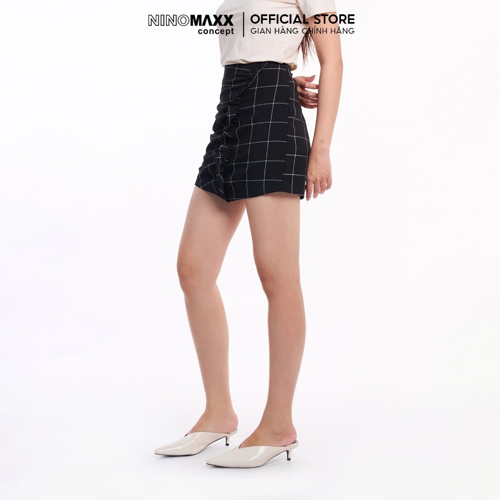 Chân Váy Nữ Kẻ Sọc Váy Ngắn N&M Thương Hiệu NINOMAXX 1712018