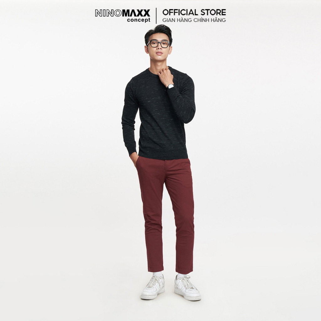 [CÒN ĐỎ BẠC ĐÔ] Quần Khaki Nam Quần Dài Cotton N&M NINOMAXX Đỏ Đô 1804083
