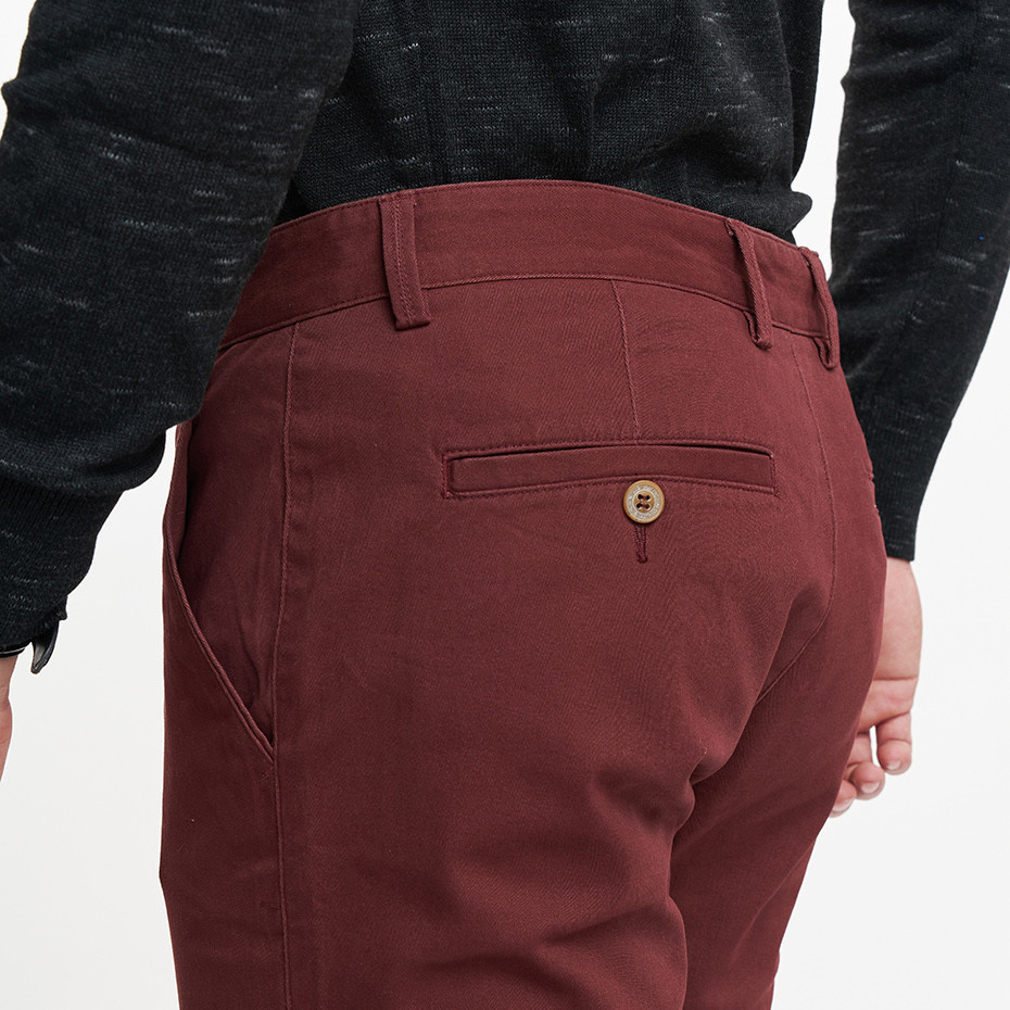 [CÒN ĐỎ BẠC ĐÔ] Quần Khaki Nam Quần Dài Cotton N&M NINOMAXX Đỏ Đô 1804083
