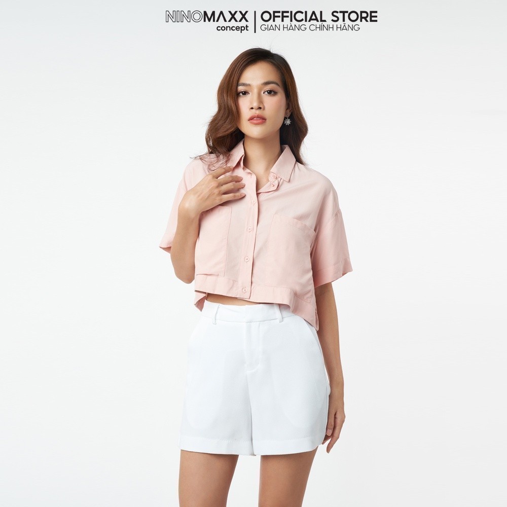 Áo Sơ Mi Nữ Croptop Tay Ngắn Vải Moda N&M NINOMAXX 2104117