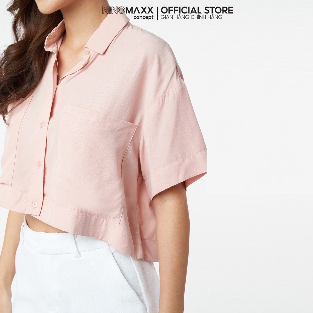 Áo Sơ Mi Nữ Croptop Tay Ngắn Vải Moda N&M NINOMAXX 2104117