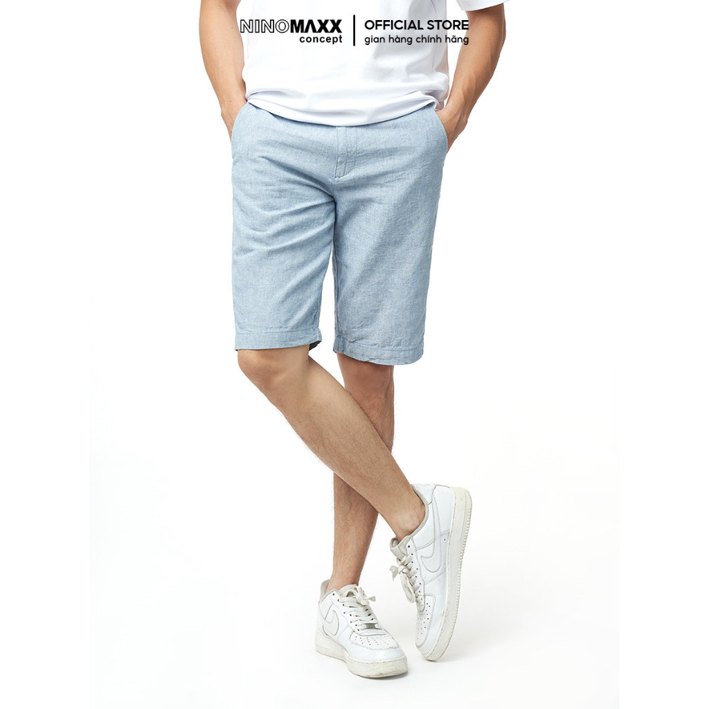 [CÒN ĐỎ, ĐỎ BẠC ĐÔ] NINOMAXX Limited Edition Quần short linen Nam 2201001