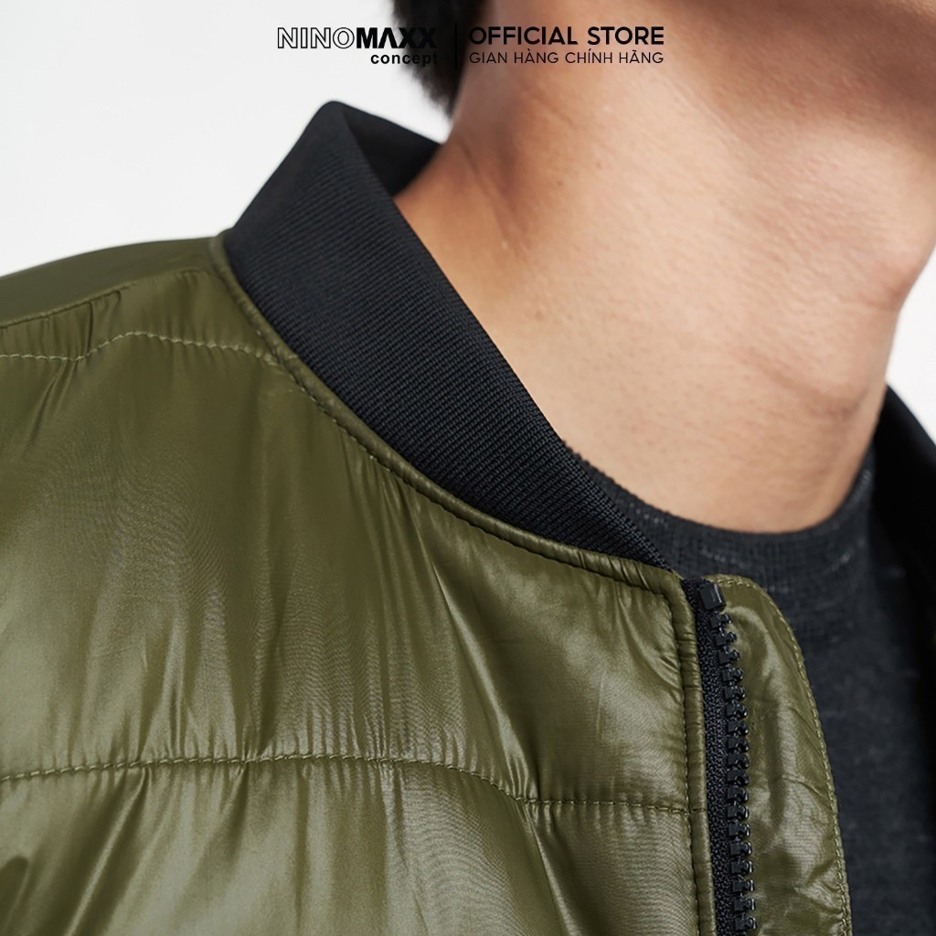 [CÒN SIZE M] Áo Khoác Bomber Nam Chần Gòn Siêu Nhẹ NINOMAXX 1808102