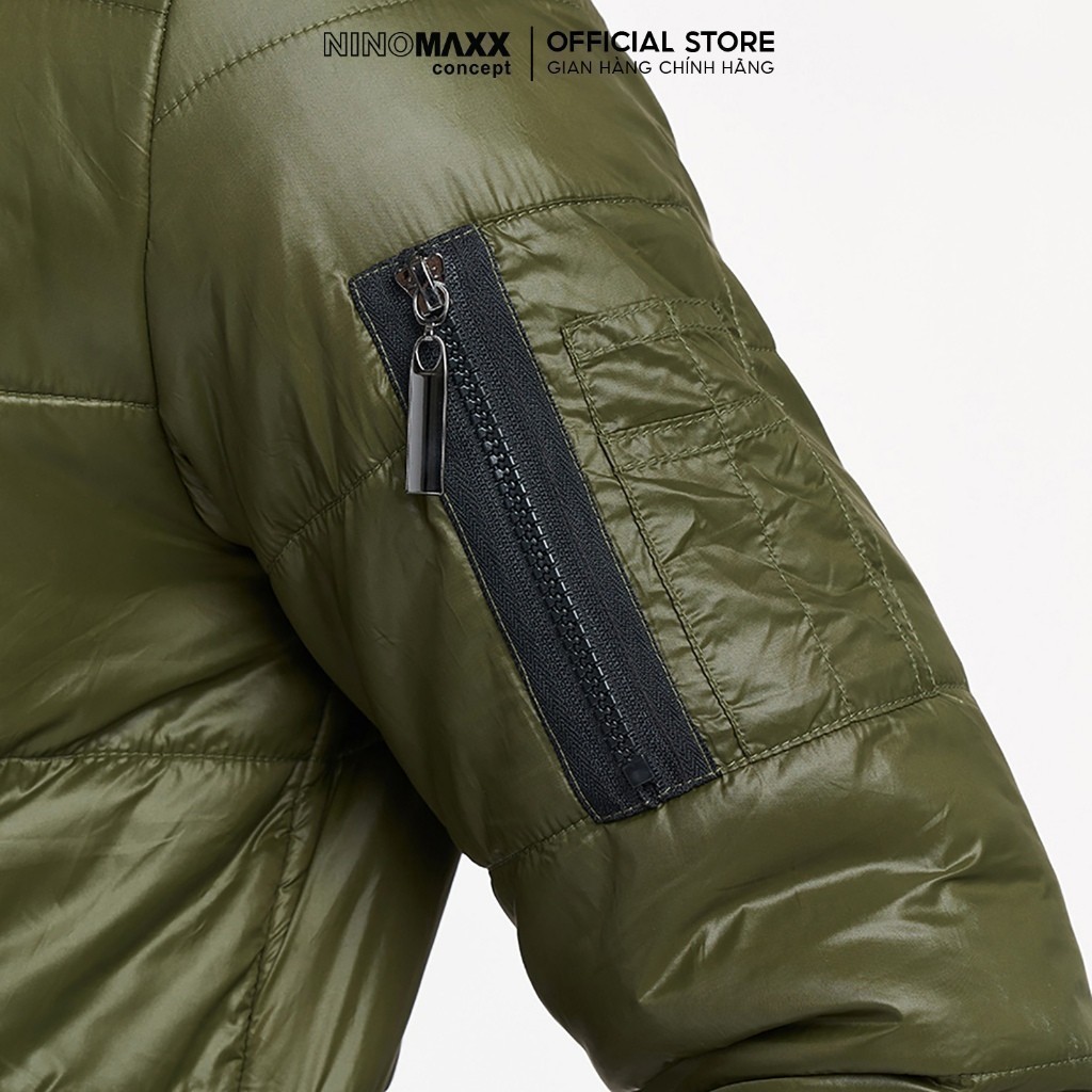 [CÒN SIZE M] Áo Khoác Bomber Nam Chần Gòn Siêu Nhẹ NINOMAXX 1808102