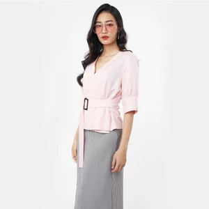 N&M Áo kiểu Nữ tay lửng kèm belt thắt lưng 2103018