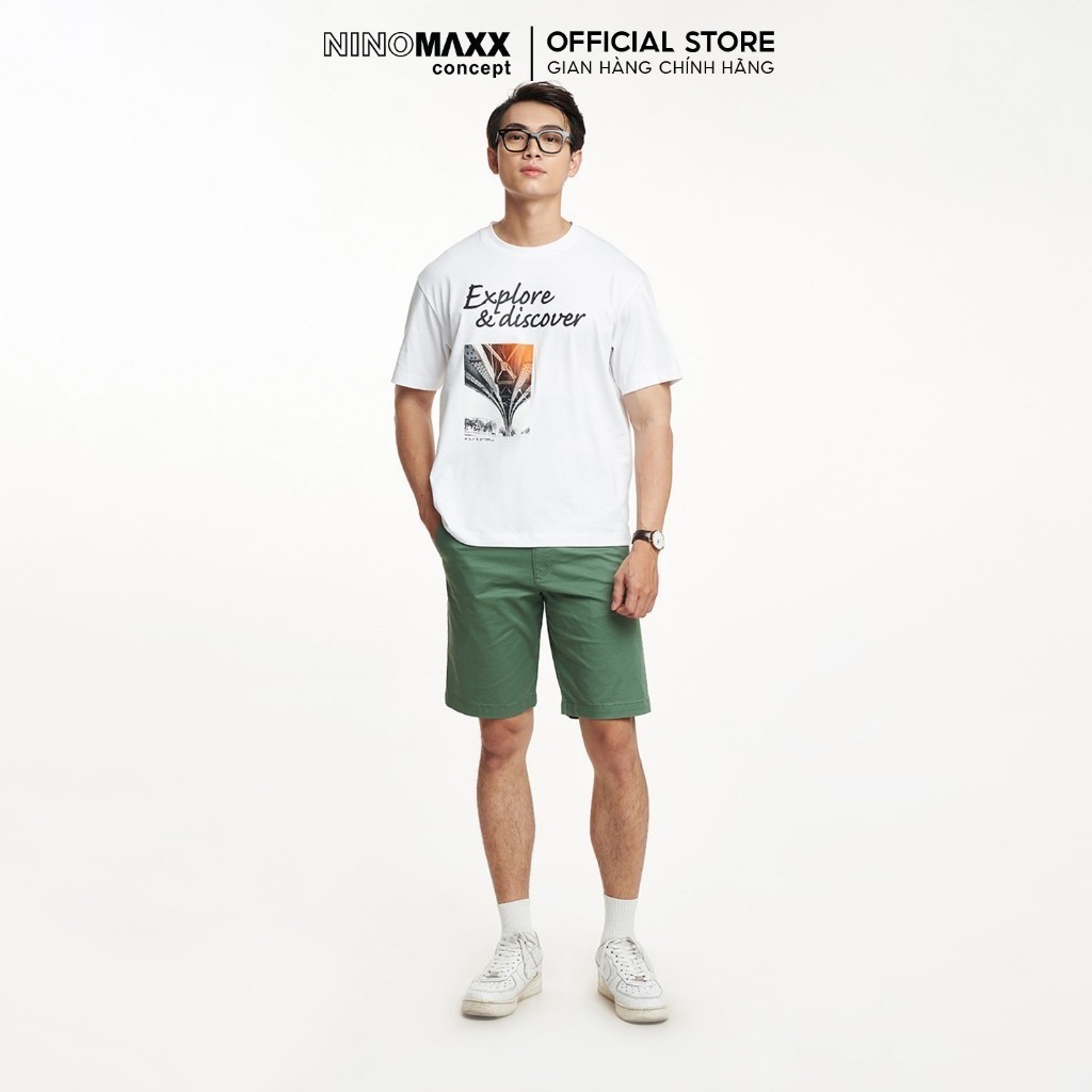 [CÒN XANH DƯƠNG, CAM NHẠT, ĐỎ BẠC ĐÔ]  Quần Short Nam Kaki Chất Cotton Chuẩn Form N&M Thương Hiệu NINOMAXX 2202013