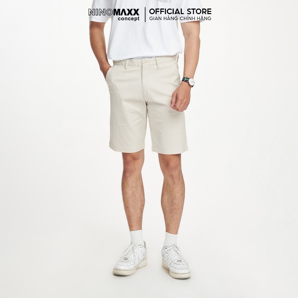 [CÒN XANH DƯƠNG, CAM NHẠT, ĐỎ BẠC ĐÔ]  Quần Short Nam Kaki Chất Cotton Chuẩn Form N&M Thương Hiệu NINOMAXX 2202013