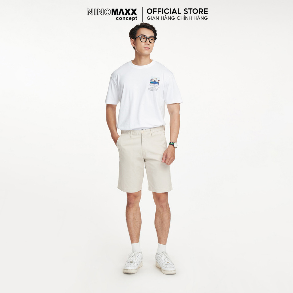 [CÒN XANH DƯƠNG, CAM NHẠT, ĐỎ BẠC ĐÔ]  Quần Short Nam Kaki Chất Cotton Chuẩn Form N&M Thương Hiệu NINOMAXX 2202013