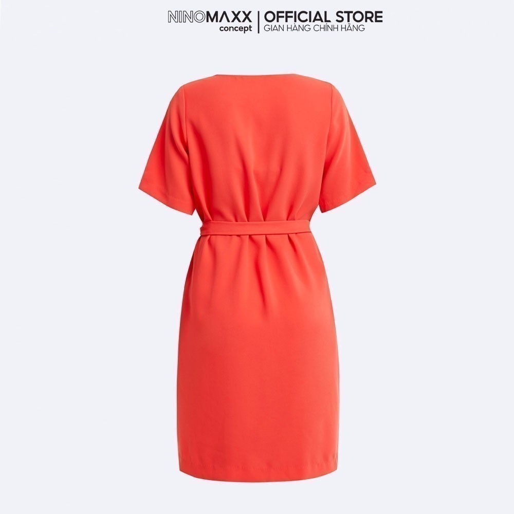 [CÒN SIZE S, L] N&M Đầm Nữ ngắn tay dáng suông màu cam 1904008