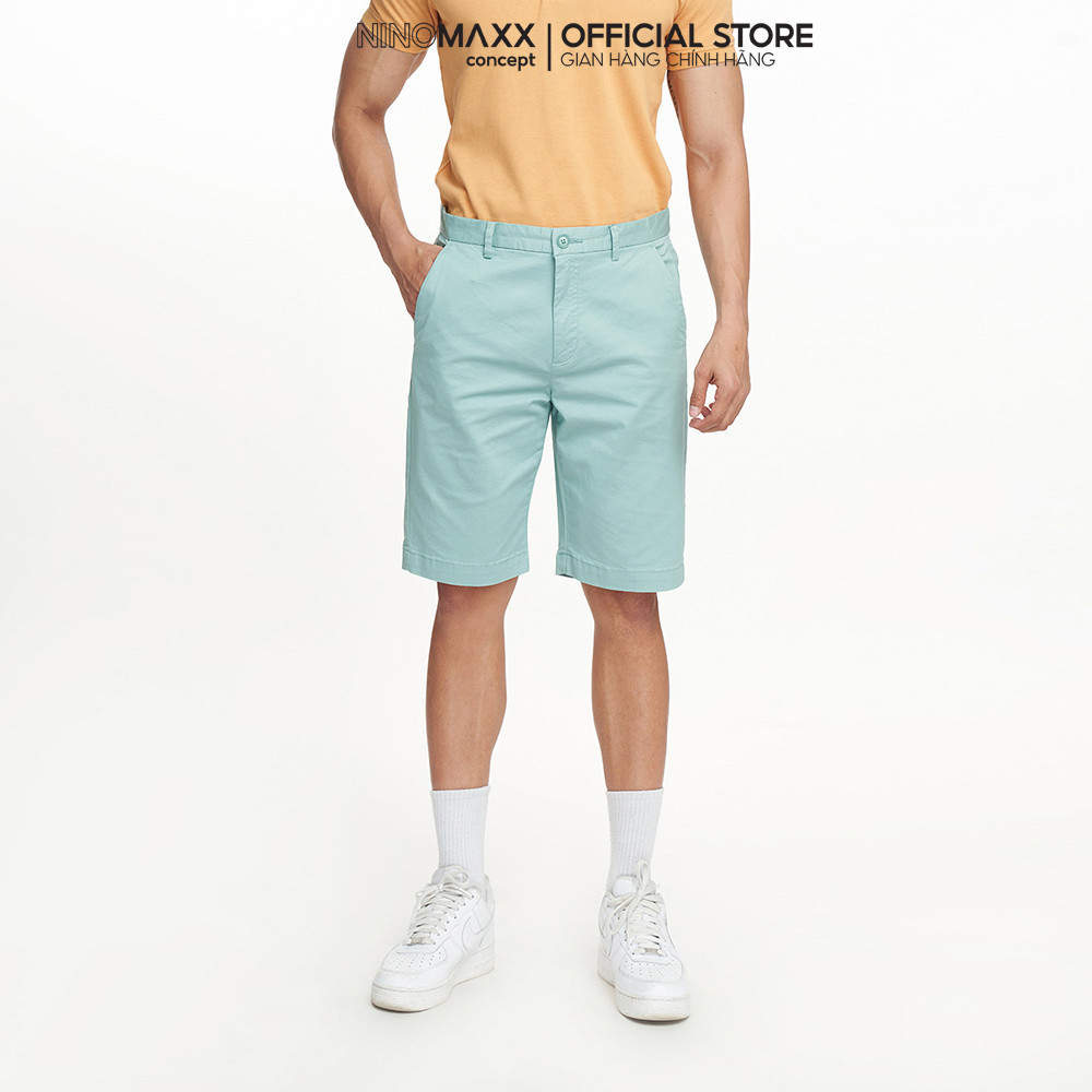 [CÒN HỒNG ĐẬM] Quần Short Nam Kaki Cotton Co Giãn Nhẹ NINOMAXX 2202014