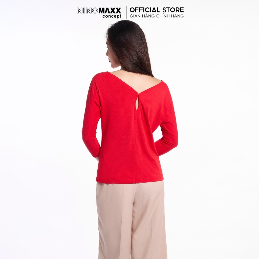 [CÒN ĐỎ] Áo Thun Nữ Tay Dài Cotton N&M Thương Hiệu NINOMAXX 1811099