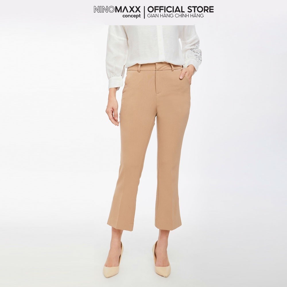 [CÒN SIZE S] Quần Tây Nữ Ống Loe Quần Lửng NINOMAXX Split Trouser N&M 1906069