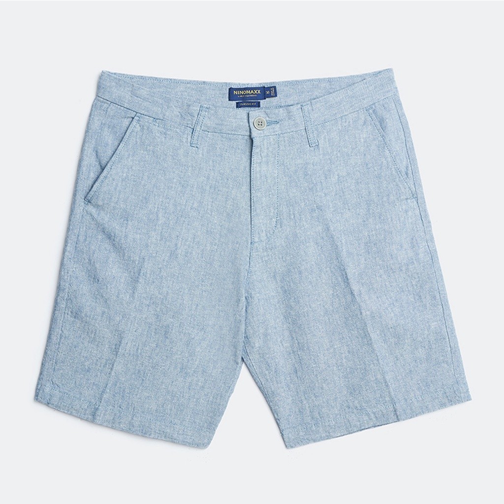[CÒN ĐỎ, ĐỎ BẠC ĐÔ] NINOMAXX Quần short Linen thời trang nam lửng 2201002