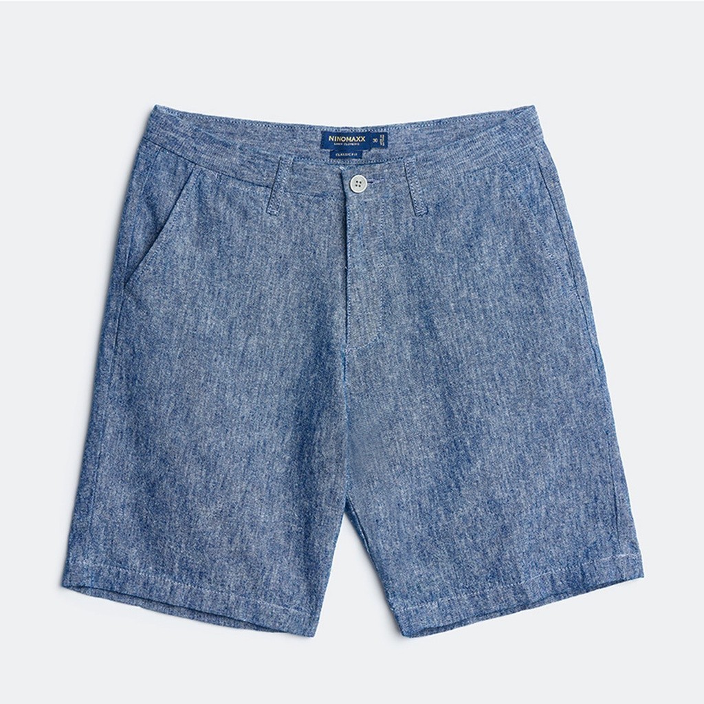 [CÒN ĐỎ, ĐỎ BẠC ĐÔ] NINOMAXX Quần short Linen thời trang nam lửng 2201002