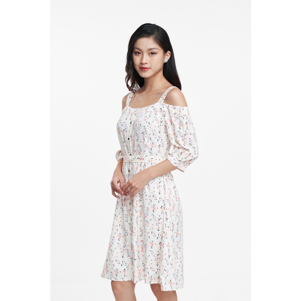 [CÒN SIZE S] Đầm nữ N&M hai dây tay lỡ hoạ tiết hoa mã 1910153