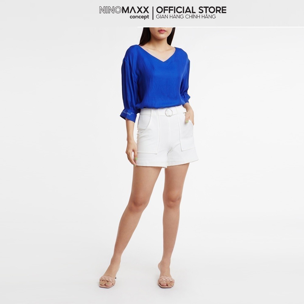 [CÒN SIZE S] N&M Áo sơ mi nữ thời trang cổ tim 1911039