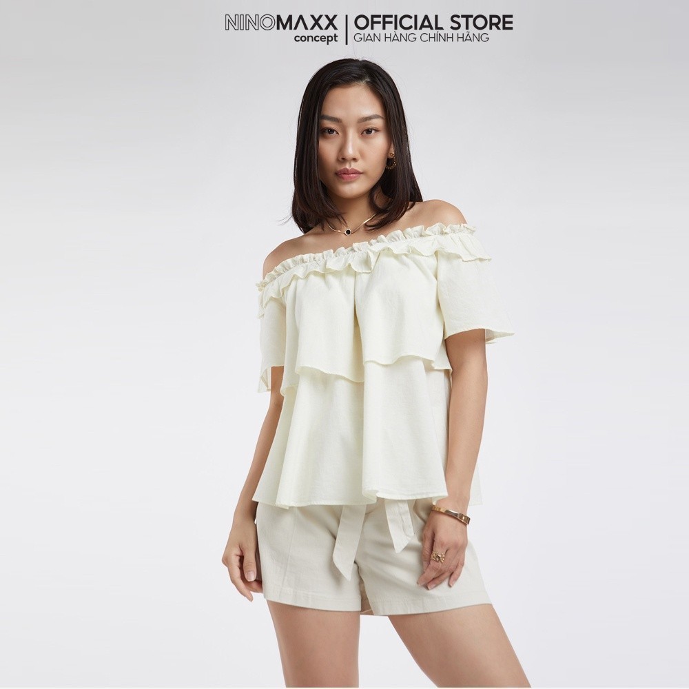 [CÒN SIZE S, M] Áo Nữ Trễ Vai Mặc Được 2 Kiểu NINOMAXX 1910017