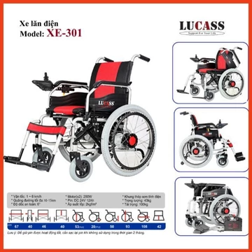 Xe lăn điện, Xe lăn điều khiển điện LUCASS XE -301 - Hàng C.ty.