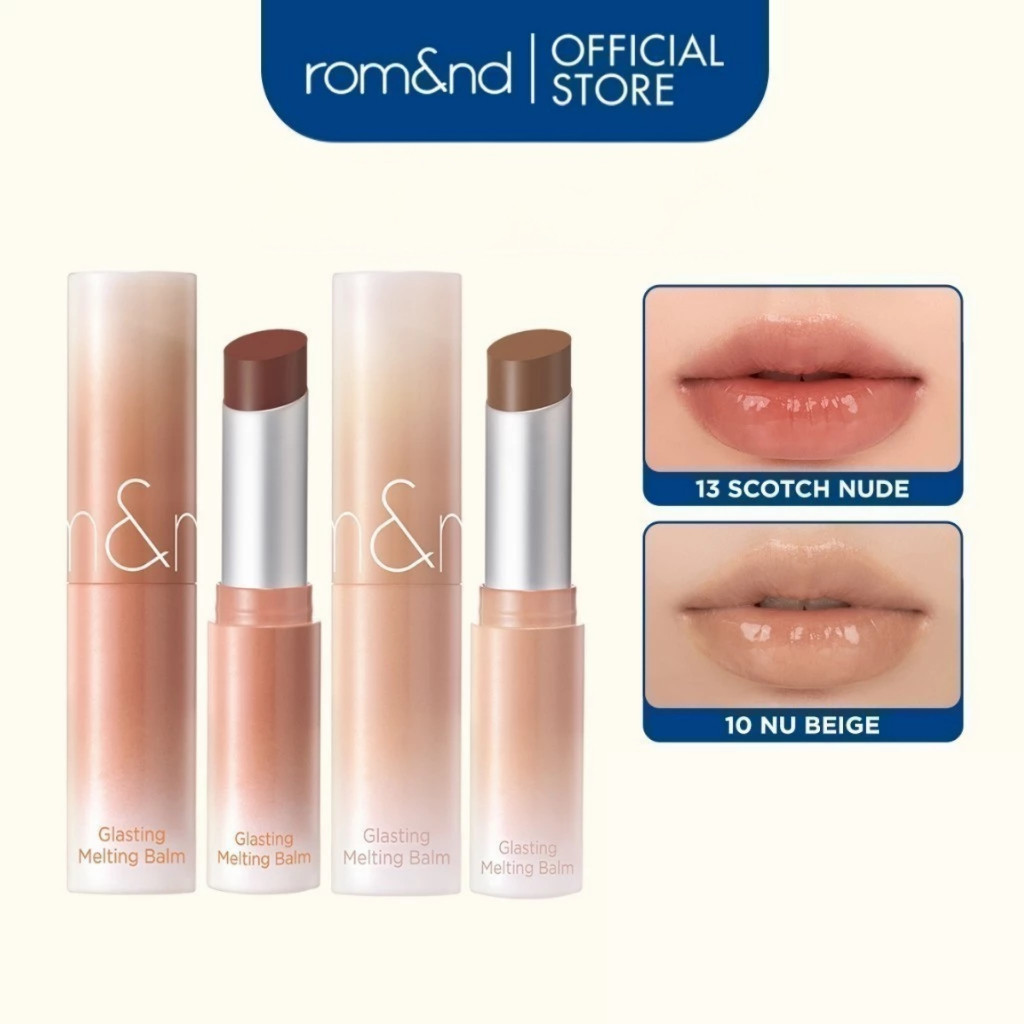 [Rom&nd x KOL][Combo Ve-easy] 2 Son dưỡng màu tint Romand Glasting Melting Balm 3.5g