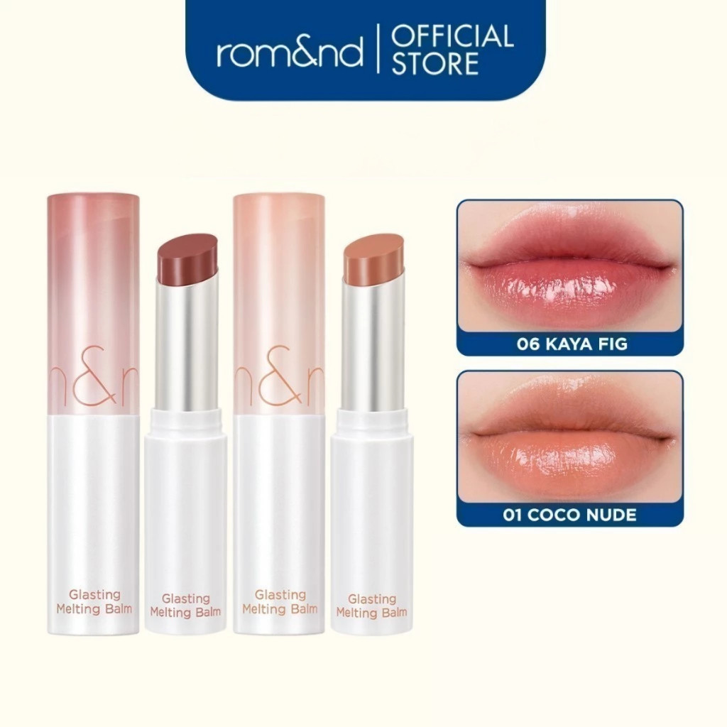 [Rom&nd x KOL][Combo Ve-easy] 2 Son dưỡng màu tint Romand Glasting Melting Balm 3.5g