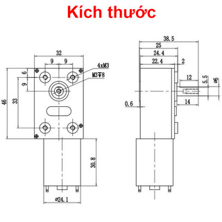 Động cơ giảm tốc JGY-370, 6/12/24V nhiều tốc độ