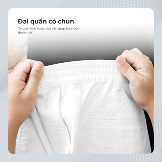 [BEST SELLER] Quần short nam ngắn POLOMANOR vải kaki xuất xịn, lưng đai thun, co giãn 2 chiều, chuẩn form