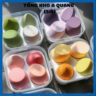 BỘ 4 MÚT TRANG ĐIỂM DẠNG GIỌT NƯỚC - Miếng Mút Tán Kem Nền Hỗ Trợ Make Nhanh Gọn,Hộp 4 Mút Tán Kem Nền Cho Mọi Loại Da