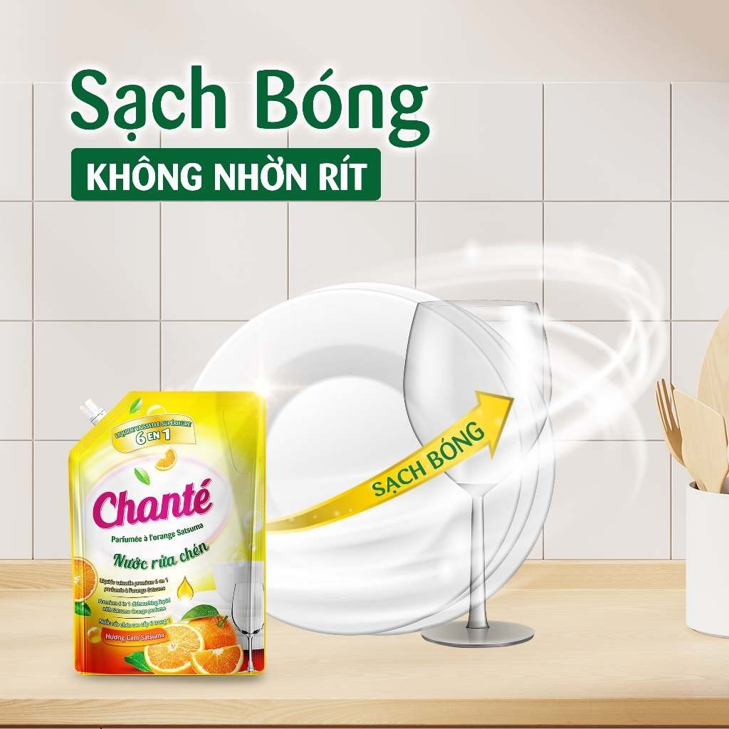 [Chọn loại] Combo 2 Nước rửa chén Chanté túi x 3.2kg