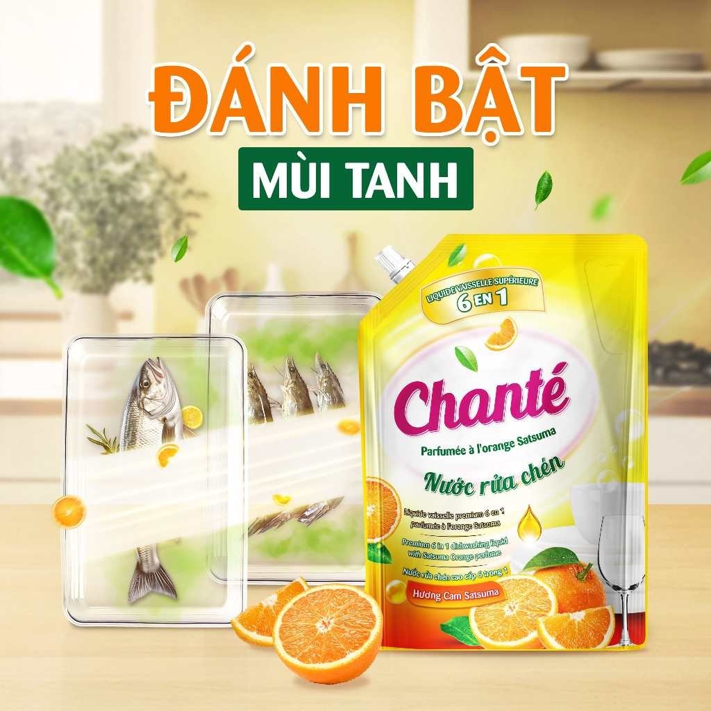[Chọn loại] Combo 2 Nước rửa chén Chanté túi x 3.2kg