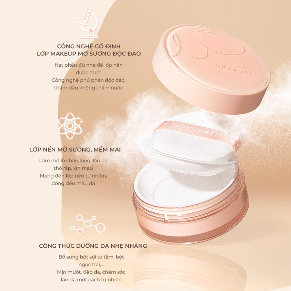 Phấn Phủ JUDYDOLL Soft Light Setting Powder Mịn Mờ Da Kiềm Dầu Mỏng Nhẹ 8g