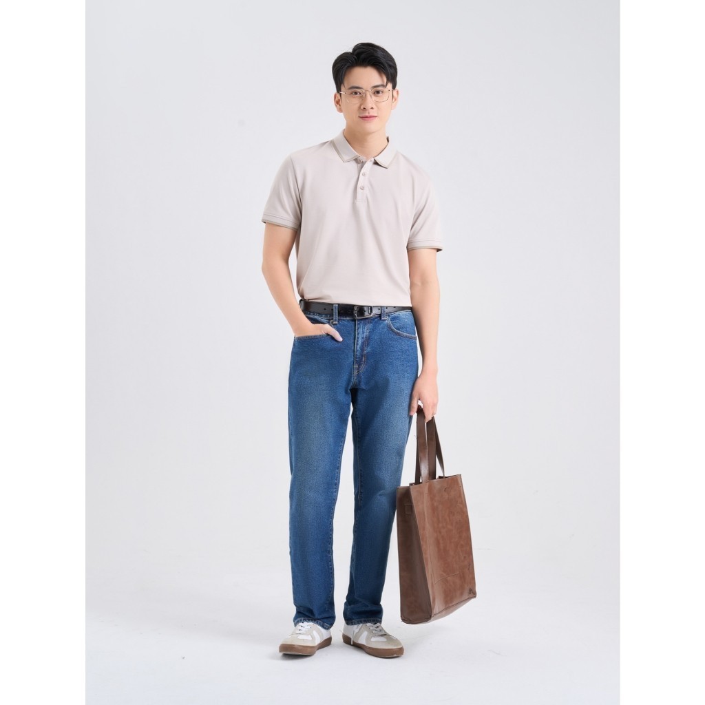 Áo polo nam CANIFA cổ bẻ cộc tay khác màu 8TP25A003