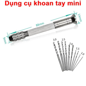 Dụng cụ khoan tay, mũi khoan mini làm đồ thủ công