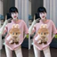 Áo Thun LABUBU Tay Lỡ Unisex giới tính In trước vùng ngực Siêu Nét- áo cộc LABUBU nguyên liệu Cotton kéo dãn 2C mẫu mã i