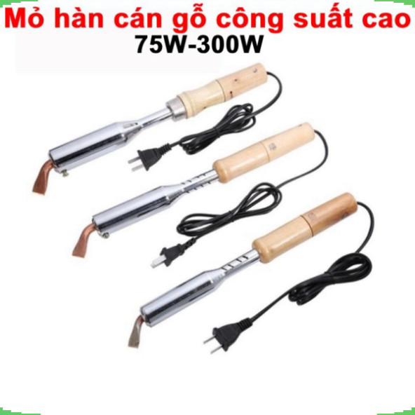 Mỏ hàn cán gỗ chuyên dụng cho mối hàn to đủ công suất 75W - 300W