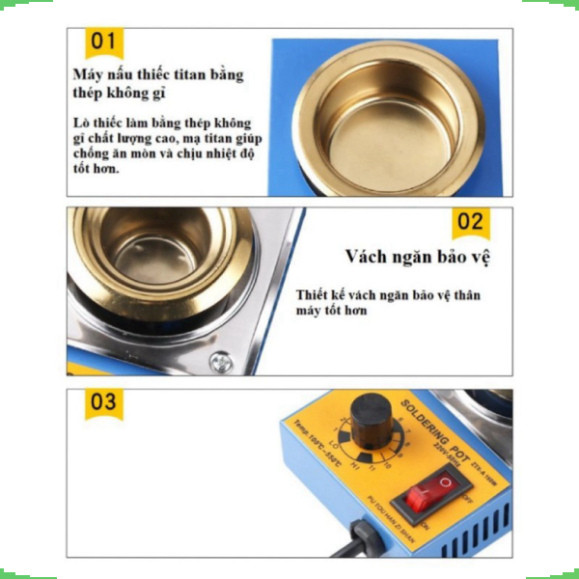Bể nung chảy chì hàn ZTX, Nồi nấu thiếc hàn các loại