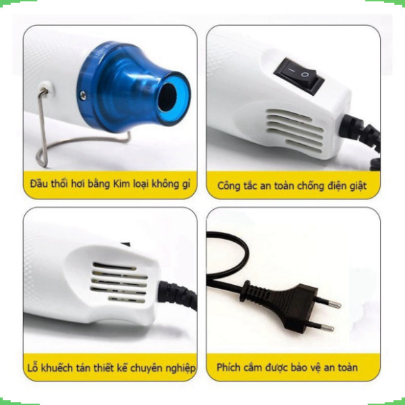 Máy khò mini cầm tay khò màng co, ống gen 220V - 300W