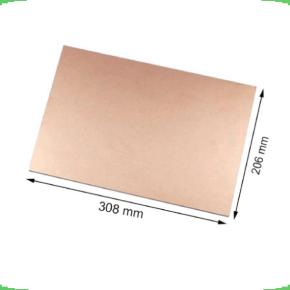 Phíp đồng FR1 khổ A4 làm mạch in thủ công 1 mặt dày 1.4mm