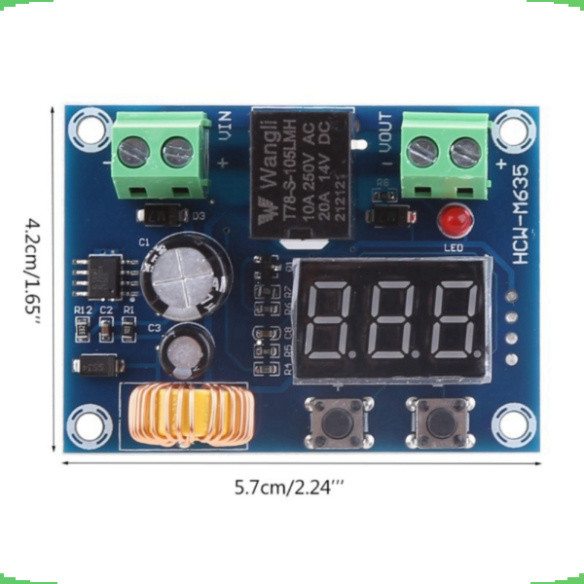 Mạch bảo vệ xả quá mức pin XH-M609 12V- 36V, ngắt khi mạch dưới điện áp cài đặt