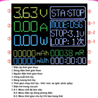 Mạch kiểm tra dung lượng pin 18650, có đế pin - màn hình LCD