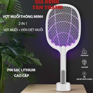 Vợt Muỗi Thông Minh Kiêm Đèn, Máy Bắt Muỗi Tự Động 2 In 1 Pin Sạc Điện Cao Cấp, Vợt Bắt Muỗi Gấp Gọn Mẫu Mới Nhập Khẩu