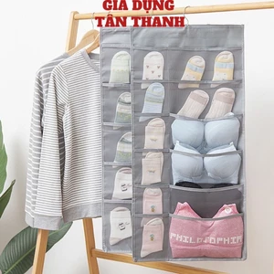 Túi Treo Đồ Lót, Giá treo đồ lót - Tất Vớ 2 Mặt Nhiều Ngăn Tiện Ích 30 Ngăn, Túi 30 Ngăn 2 Mặt Treo Tủ - Giỏ Treo Tường