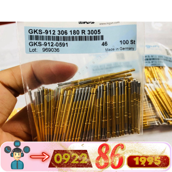 GKS-912 306 Đầu Dò Thử Nghiệm 180 R3005 ICT/Fct. Đầu Dò Ingun 100MIL ...